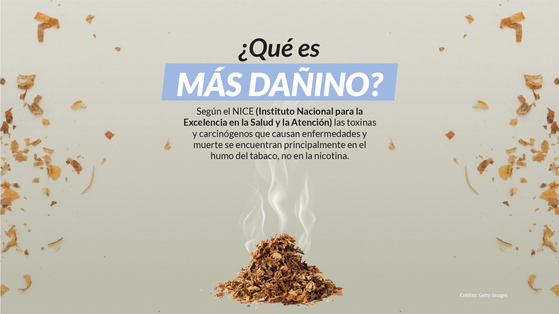 La nicotina y el humo son distintos, ¿qué dice la ciencia al respecto?